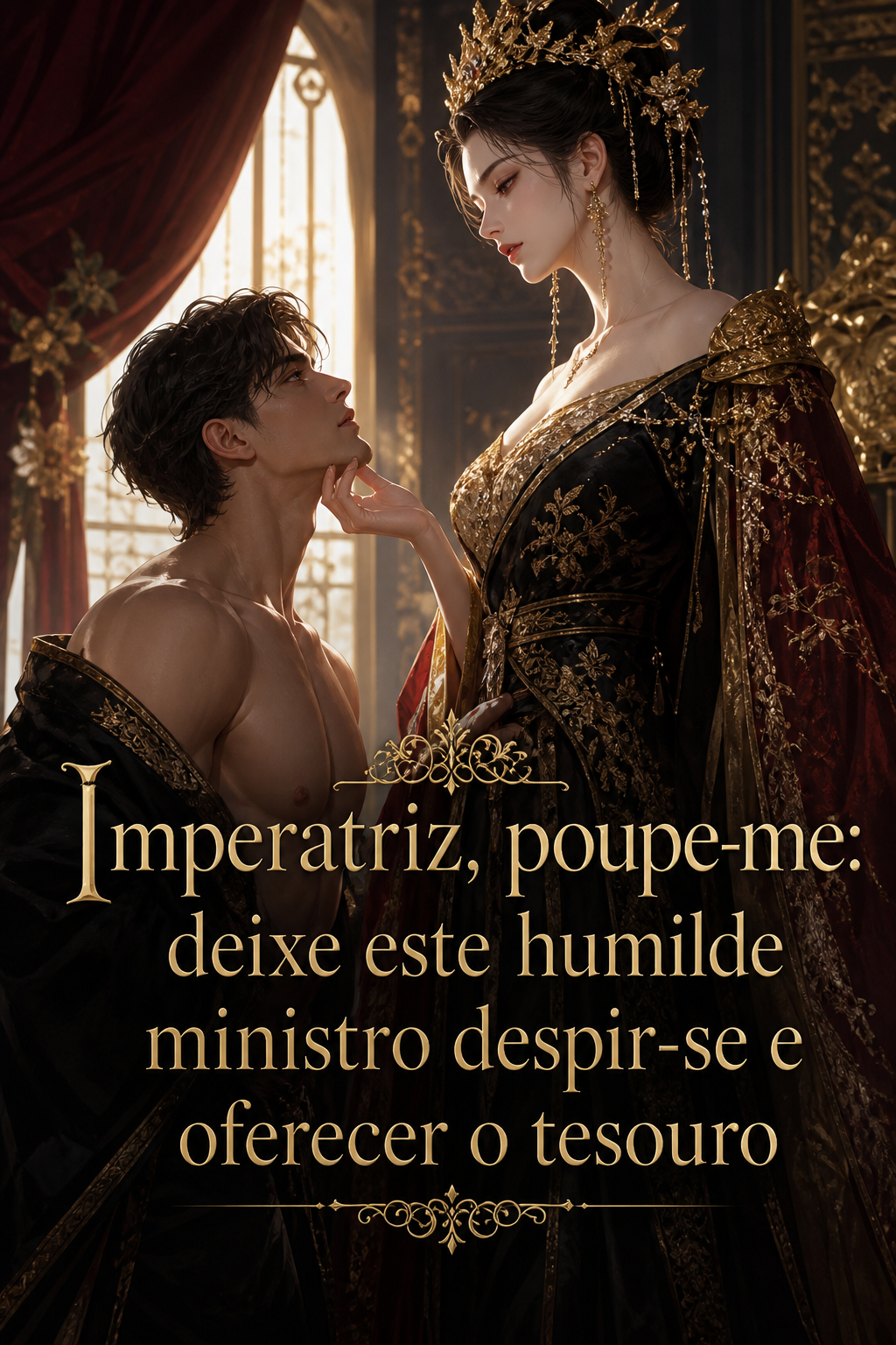 Imperatriz, poupe-me: deixe este humilde ministro despir-se e oferecer o tesouro