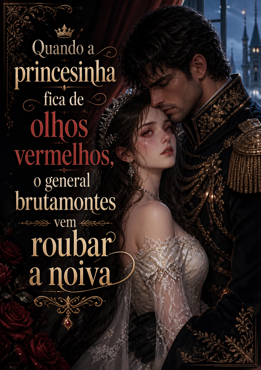 Quando a princesinha fica de olhos vermelhos, o general brutamontes vem roubar a noiva